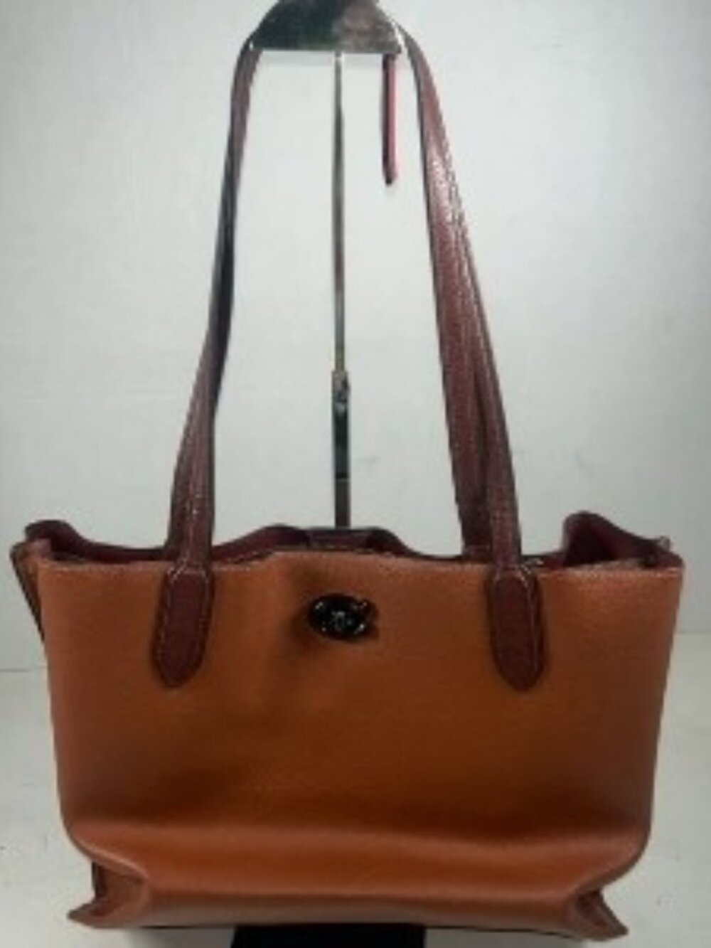 Coach Willow Tote in Colorblock Polished Pebble Leather
